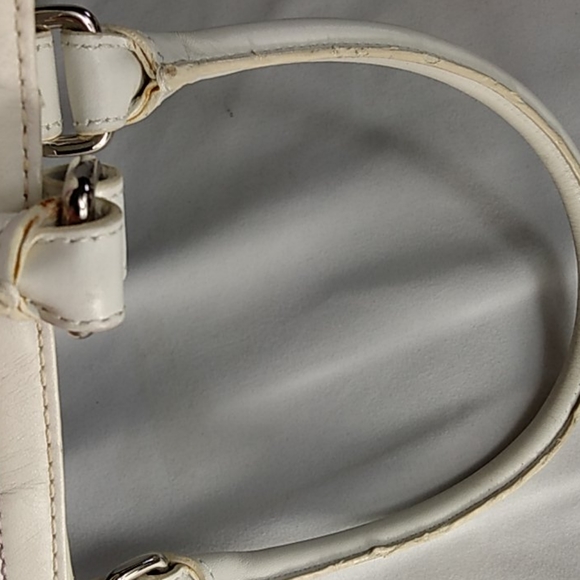Coach Stripe and White Leather Bag - Picture 9 of 10